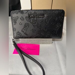Betsey Johnson Black Long Wallet